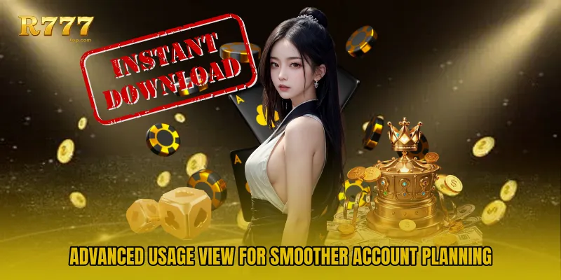 Advanced usage view for smoother account planning